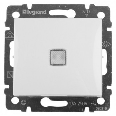 Intrerupator simplu cu led 10A Alb Legrand Valena